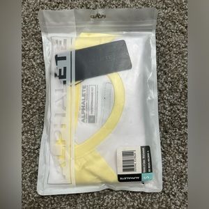 Alphalete 3/4 Sleeve White & Yellow NWT Small